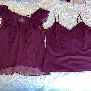 Worthington, dark purple blouse